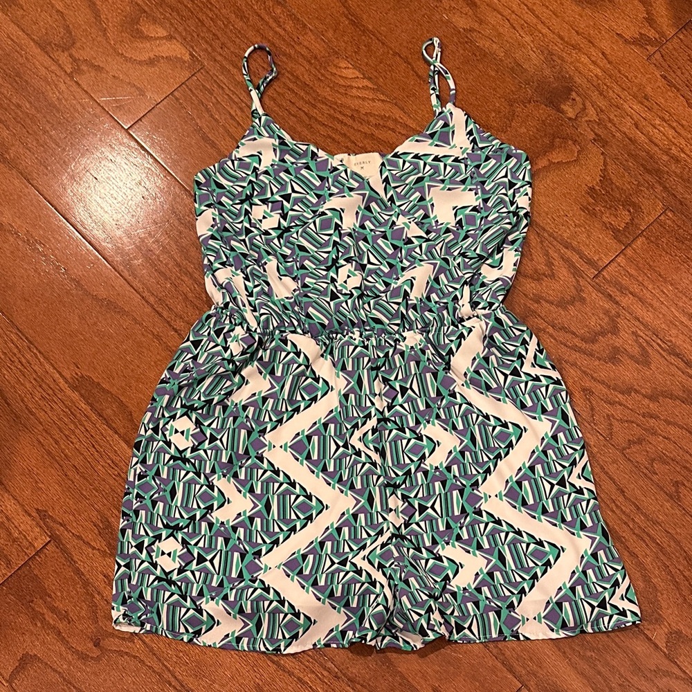 Everly Multicolor Abstract Romper